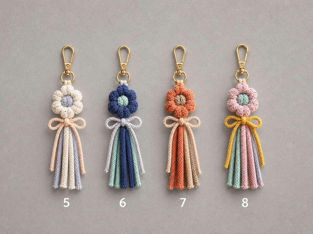 Porte-clés fleur