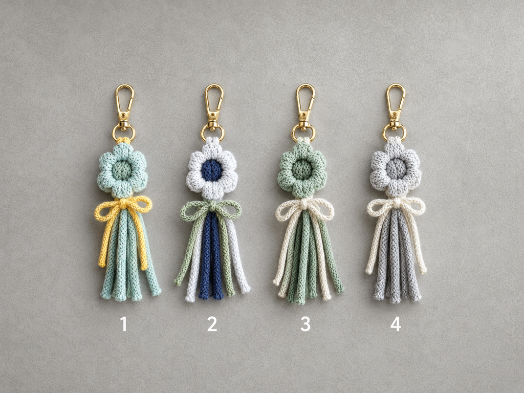 Porte-clés fleur