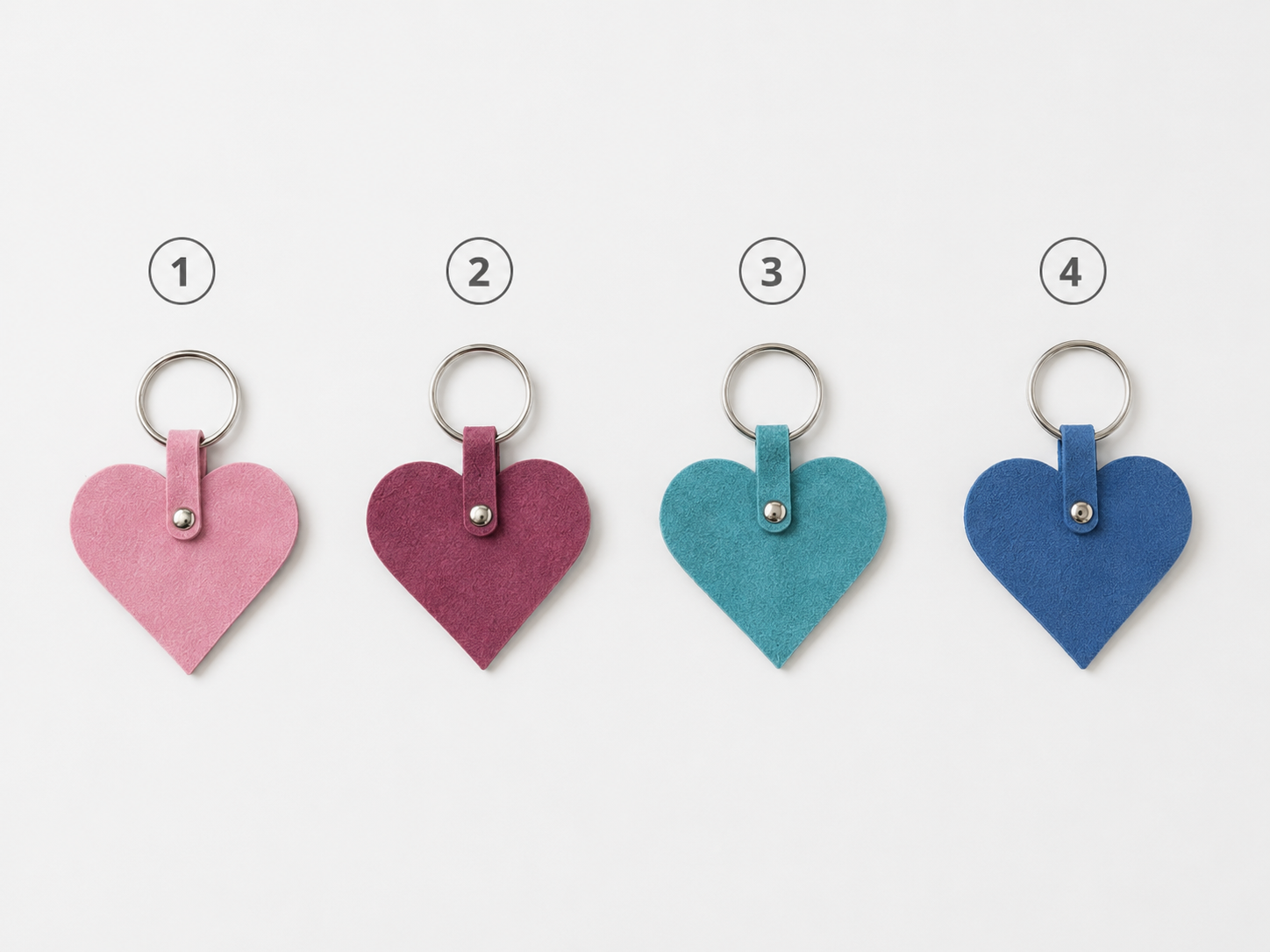 Porte-clés coeur simili cuir