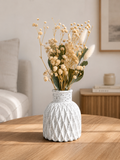 Vase décoratif avec bouquet de fleurs séchées (modèle au choix)