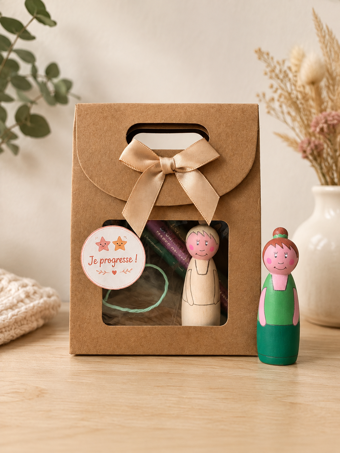Kit créatif personnage bois "La petite fille"
