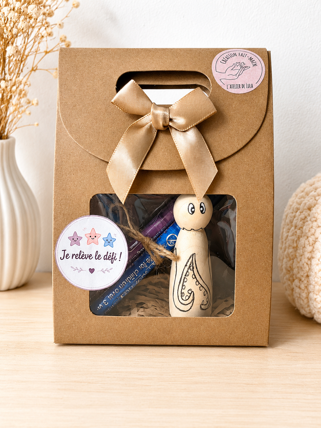 Kit créatif personnage bois "La pieuvre"