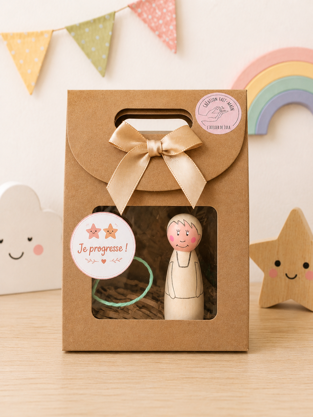 Kit créatif personnage bois "La petite fille"